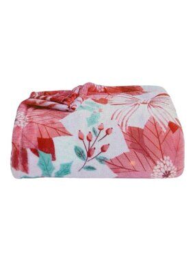 The Big One Christmas 'Poinsettia Bows' Oversized Supersoft Plush Throw Blanket